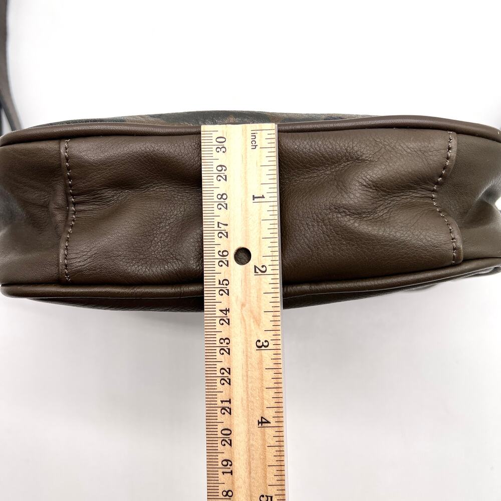 MARGOT Camo Leather Crossbody Camera Bag Small Olive Green Black Zip Casual - Picture 14 of 14